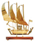 Brass Table Ship With Wooden Base 1.615kg